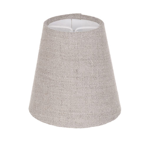 Tapered Candle Clip Shade in Natural Waterford Linen 