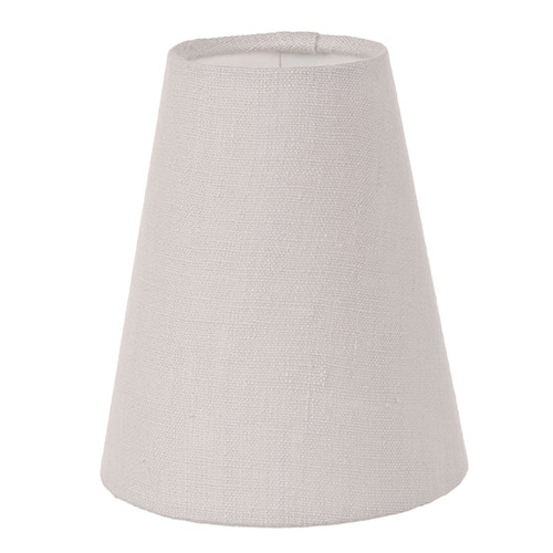 French Cone Candle Clip Shade in Soft Grey Waterford Linen