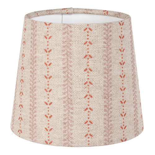 French Drum Candle Shade in Coral Cottage Stripe