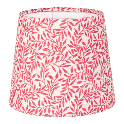 French Drum Candle Shade in Raspberry Spring Leaf