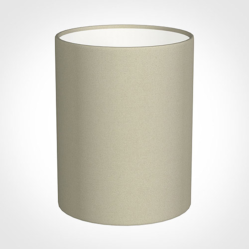 16cm Medium Cylinder Shade in Pale Smoke Satin