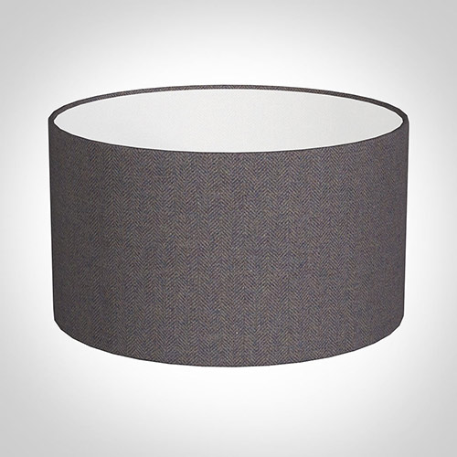 30cm Wide Cylinder in Heather Herringbone Lovat Tweed