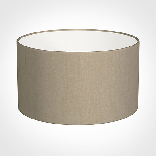 30cm Wide Cylinder Shade in Limestone Waterford Linen
