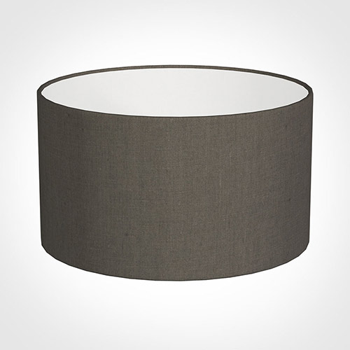 30cm Wide Cylinder Shade in Mouse Waterford Linen