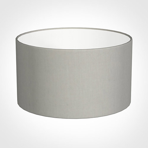 30cm Wide Cylinder Shade in Soft Grey Waterford Linen