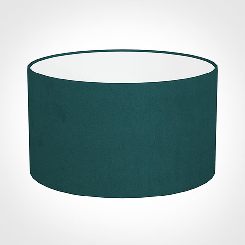 35cm Wide Cylinder Shade in Teal Hunstanton Velvet