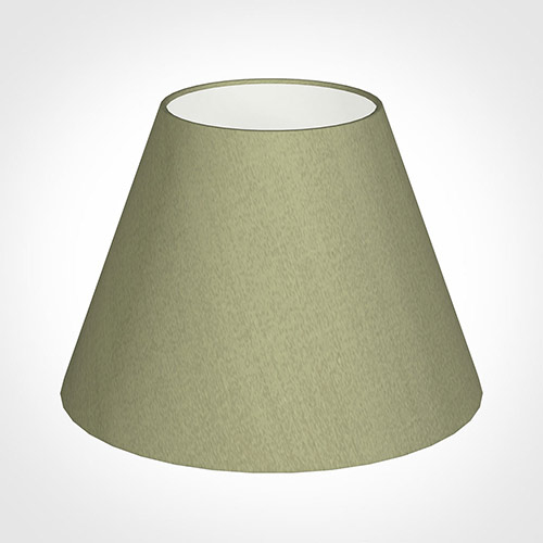 25cm Empire Shade in Pale Green Faux Silk