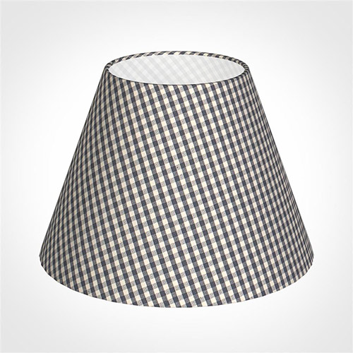 25cm Pendant Empire in Stone Grey Longford Gingham