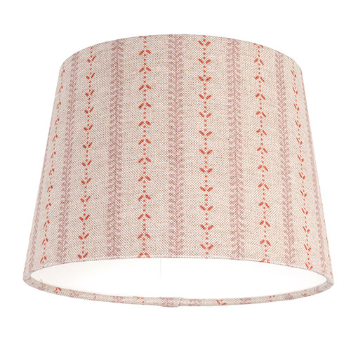 20cm Pendant Medium French Drum in Coral Cottage Stripe