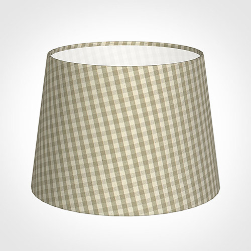 20cm Medium French Drum Shade in Natural Longford Gingham