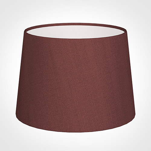 30cm Medium French Drum Shade in Old Red Faux Silk