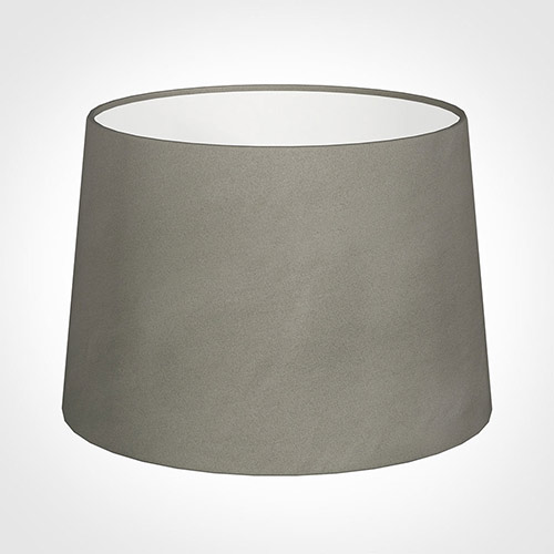 35cm Medium French Drum Shade in Pewter Satin