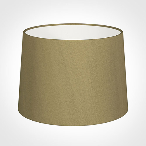 40cm Medium French Drum Shade in Dull Gold Faux Silk
