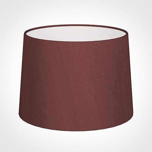 40cm Medium French Drum Shade in Old Red Faux Silk