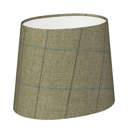 20cm Sloped Oval in Talisker Check Lovat Wool
