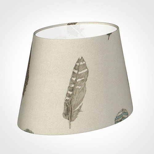 25cm Sloped Oval Shade in Stone Featherdown