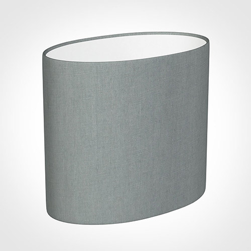 20cm Straight Oval Shade in Blue Waterford Linen