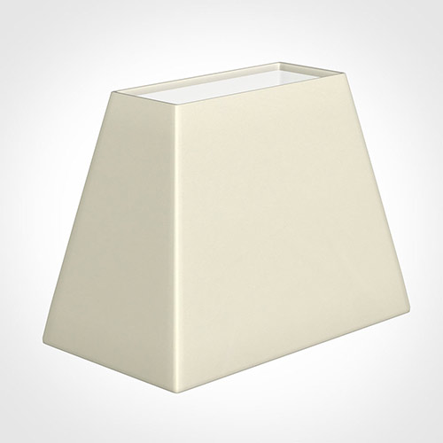 36cm Sloped Rectangle Shade in Cream Satin