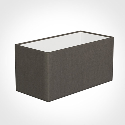 30cm Straight Rectangle Shade in Mouse Waterford Linen