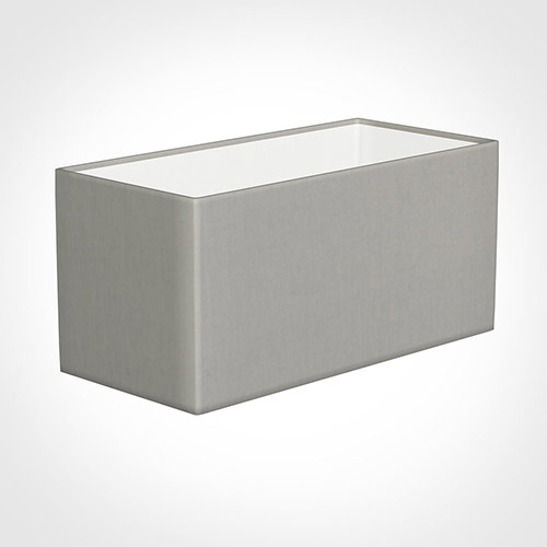 40cm Straight Rectangle Shade in Soft Grey Waterford Linen