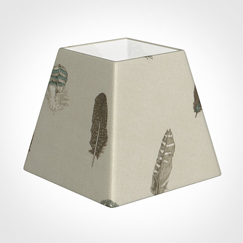 25cm Sloped Square Shade in Stone Featherdown