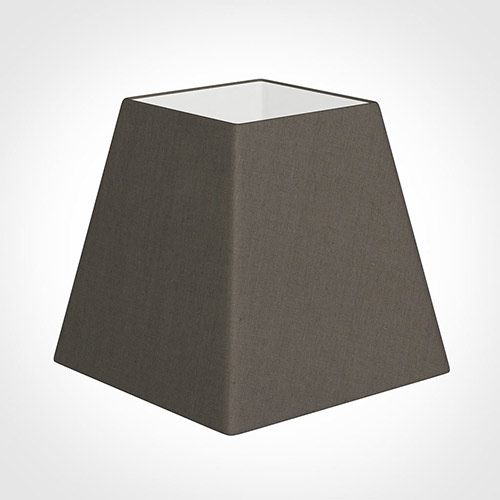 40cm Sloped Square Shade in Mouse Waterford Linen