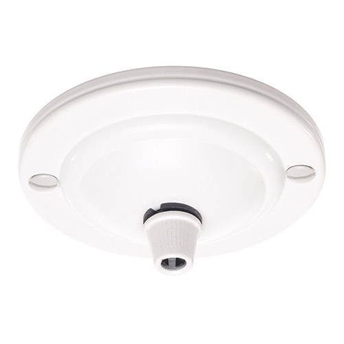 Georgian Ceiling Rose with Cable Grip in Matt White 