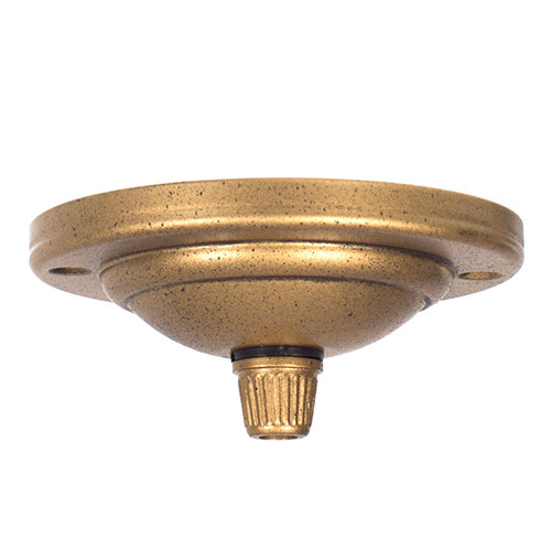 Georgian Ceiling Rose with Cable Grip in Old Gold