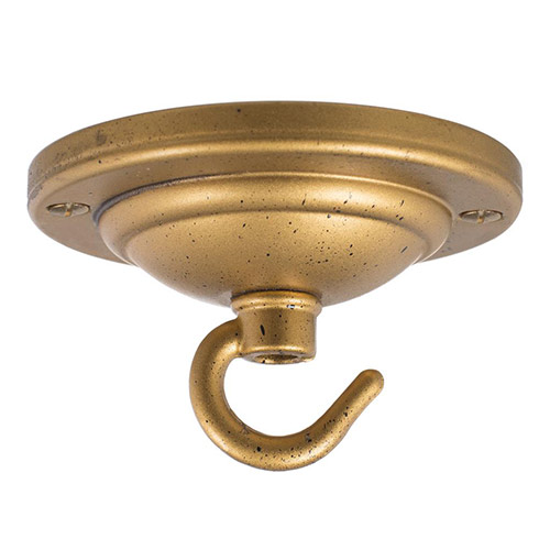 Georgian Ceiling Rose with Hook in Old Gold