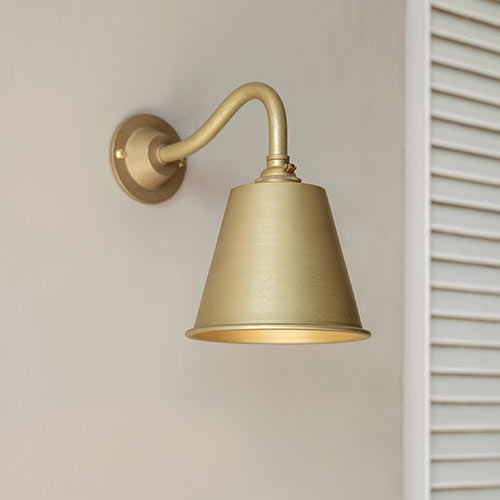 Club Wall Light in Burnished Brass