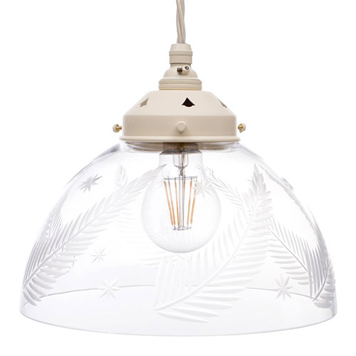 Ashurst Cut Glass Pendant Light in Plain Ivory