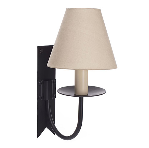 Single Cottage Wall Light in Matt Black