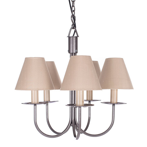 Five Arm Classic Pendant Light in Polished