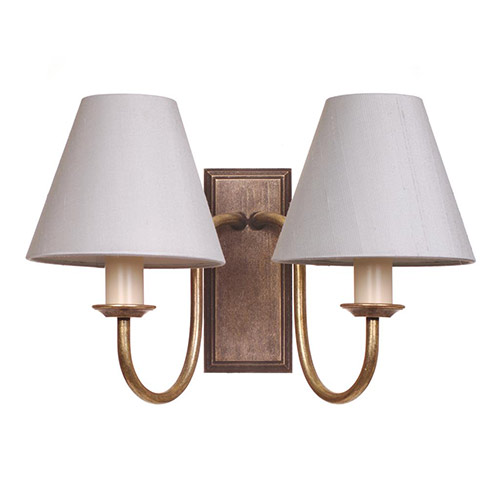 Double Gosford Wall Light in Antiqued Brass