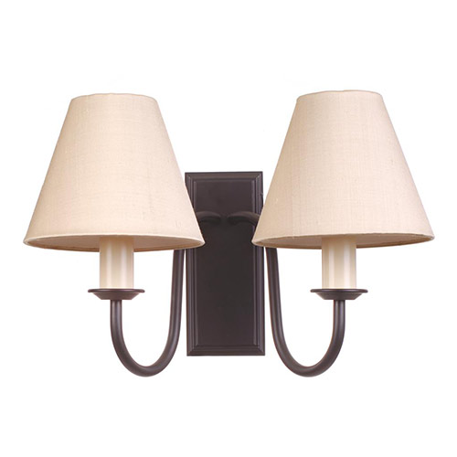 Double Gosford Wall Light in Matt Black