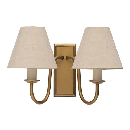 Double Gosford Wall Light in Old Gold