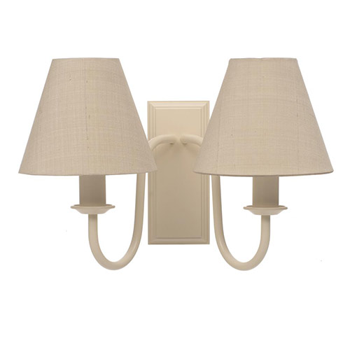 Double Gosford Wall Light in Plain Ivory