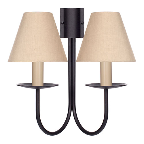 Double Classic Wall Light in Beeswax