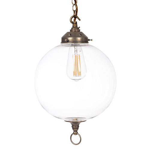 Bloomsbury Pendant Light in Antiqued Brass