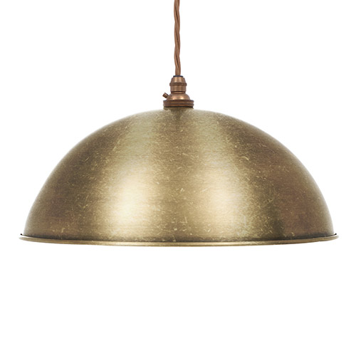 Pantry Light in Antiqued Brass (inside Ivory)