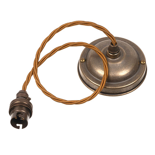 Antiqued Brass Fordham Rose 50cm Bronze Cable (BC)