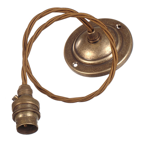 Antiqued Brass Rose 50cm Bronze Cable (BC)