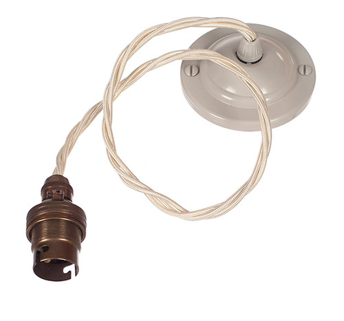 Clay Rose with 50cm Cream Cable (BC)