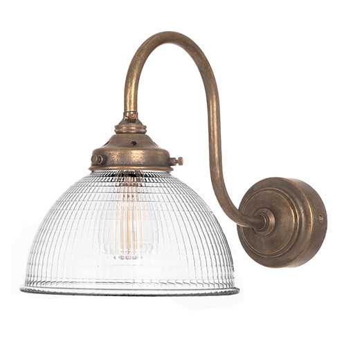 Hartley Wall Light in Antiqued Brass 