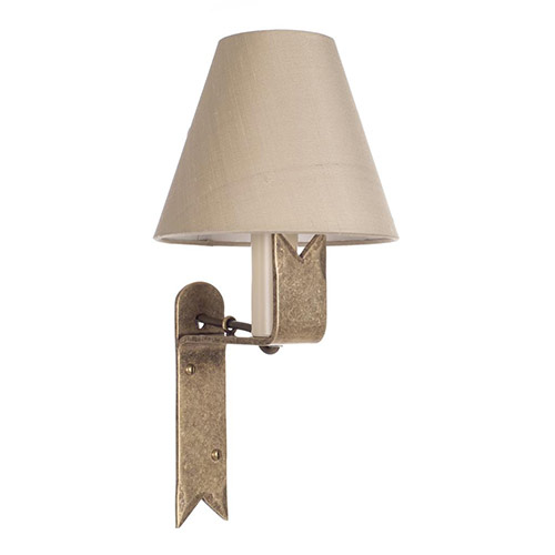 Audley Wall Light in Antiqued Brass