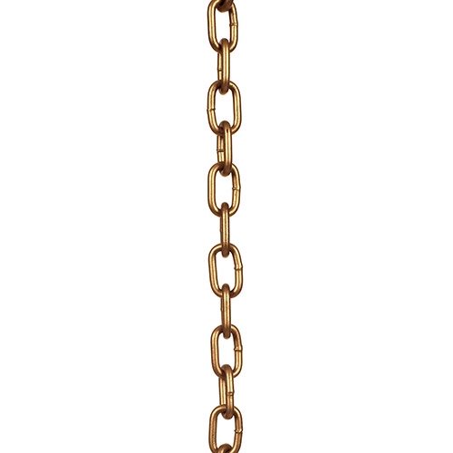 Oval Link Chain, 2m Length, Old Gold