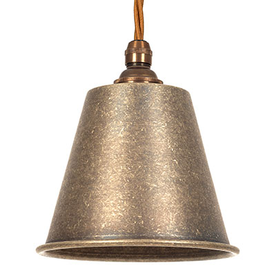 Club Pendant Light in Antiqued Brass