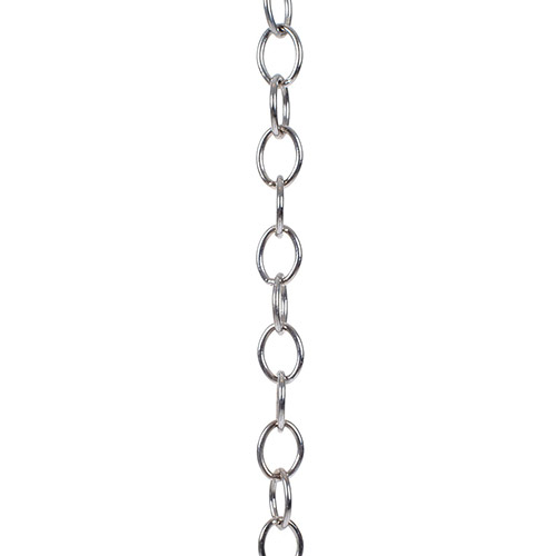 Fine Oval Link Chain, 2m Length, Nickel