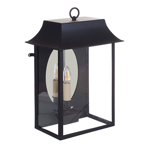 Somerton Wall Lantern in Matt Black