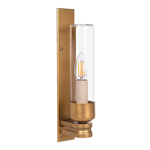 Raydon Wall Light in Old Gold (Plain Glass)